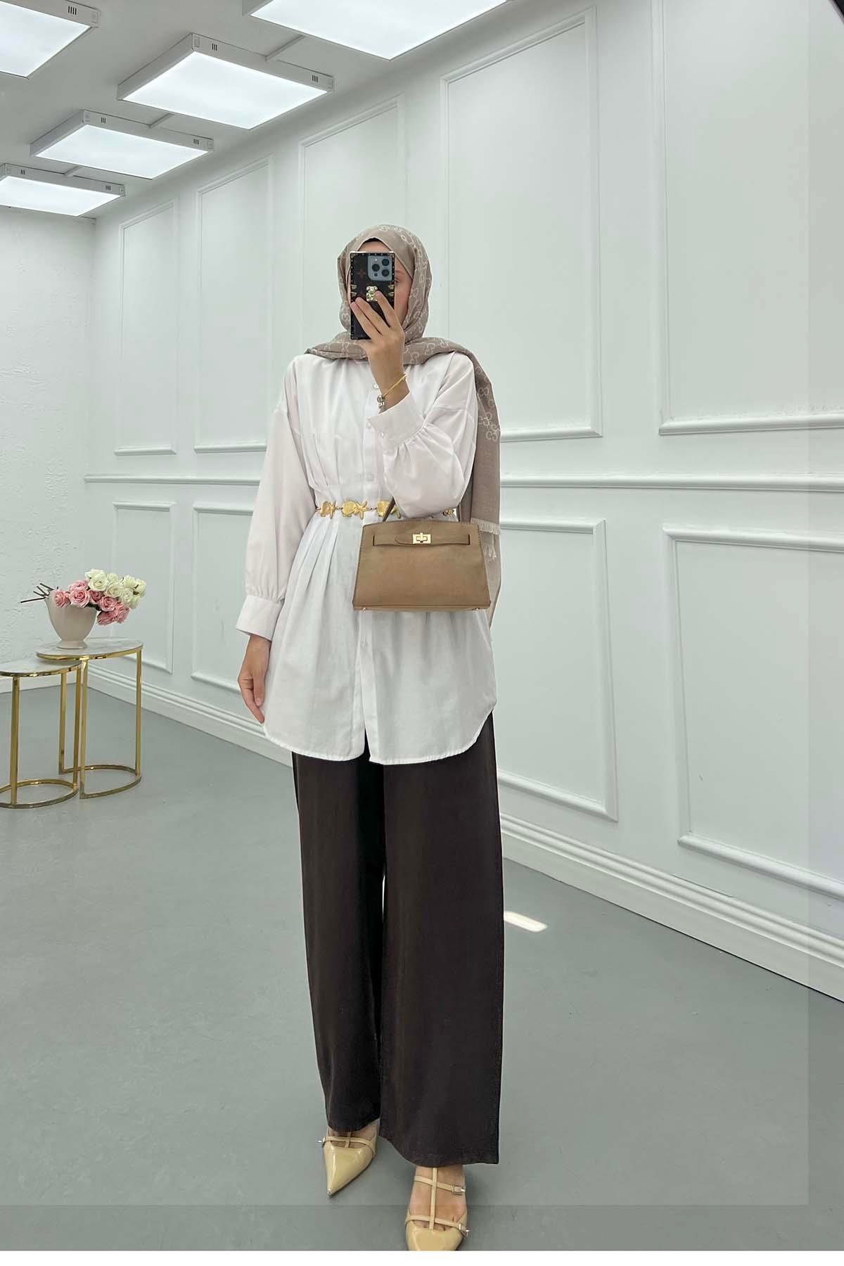 Sare Fashion Tencel Trousers Bitter Coffee