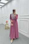 Sare Fashion Tulle Floral Dress Dusty Rose