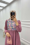 Sare Fashion Tulle Floral Dress Dusty Rose