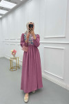 Sare Fashion Tulle Floral Dress Dusty Rose