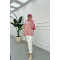 Sare Fashion Tulle Floral Linen Shirt Dusty Rose