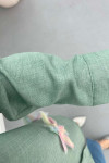 Sare Fashion Tulle Floral Linen Shirt Green