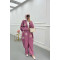 Sare Fashion Tulle Floral Kimono Three Piece Set Dusty Rose