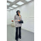 Sare Fashion Tulle Floral Stone Cardigan Gray