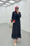 Sare Fashion Tulle Three-Piece Skirt Lined Suit Black