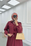 Sare Fashion Burgundy Vest Suit with Jacket