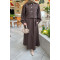 Sare Fashion Vest Suit with Jacket Brown