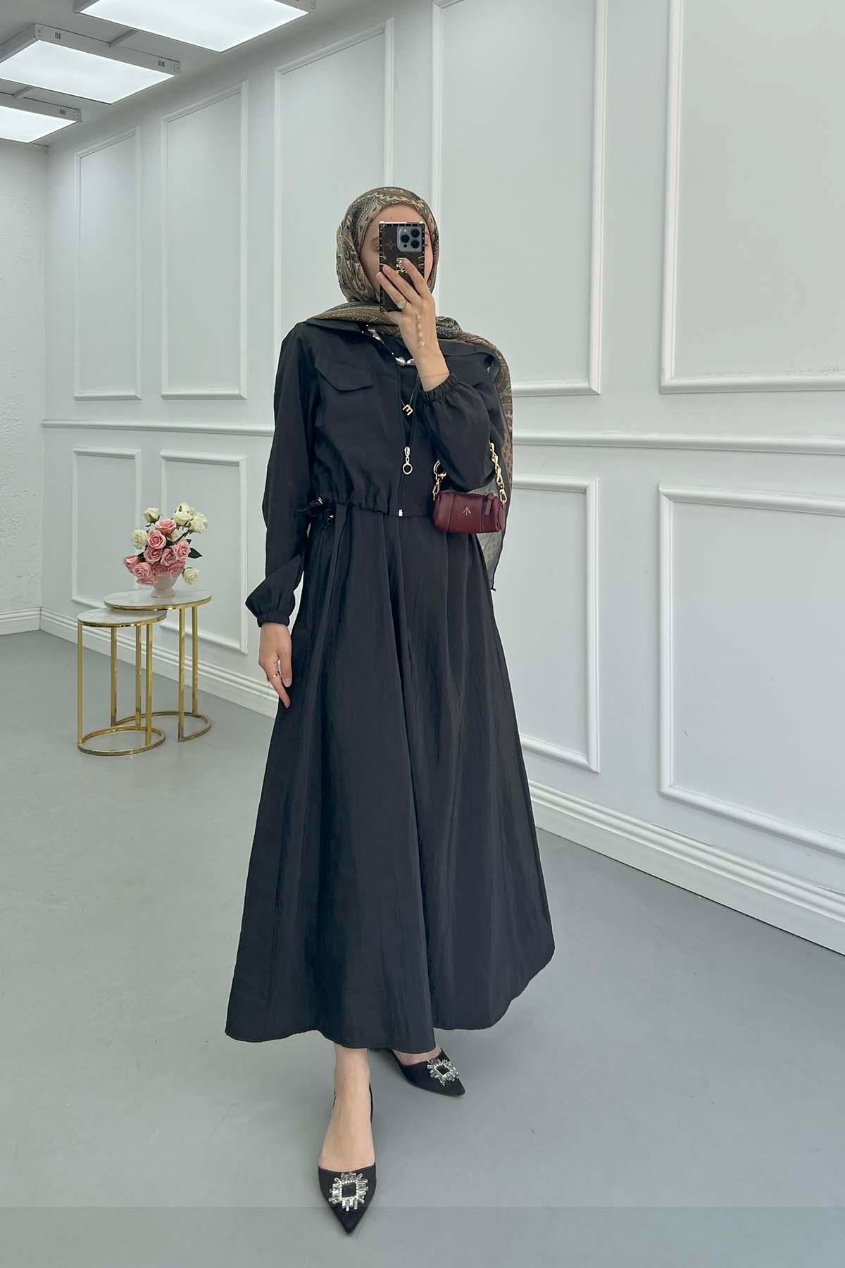 Sare Fashion Vest Suit with Jacket Black
