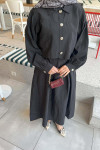 Sare Fashion Vest Suit with Jacket on Top Black