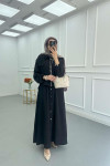 Sare Fashion Zippered Jacket Vest Set Black