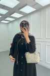 Sare Fashion Zippered Jacket Vest Set Black