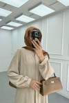 Sare Fashion Long Aerobin Trouser Set Beige