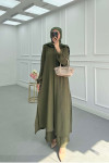 Sare Fashion Long Aerobin Trouser Set Khaki