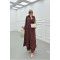 Sare Fashion Long Aerobin Trouser Set Brown