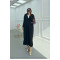 Sare Fashion Long Buttoned Mercerized Cardigan Black