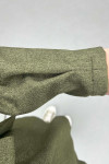 V Neck Gold Buttoned Suit Khaki