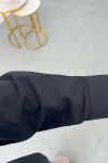 Sare Fashion V-Neck Linen Shirt Black