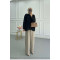Sare Fashion V-Neck Linen Shirt Black