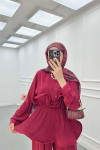 Sare Fashion Flounce Princess Suit Claret Red