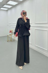 Sare Fashion Flounce Princess Suit Black