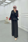 Sare Fashion Flounce Princess Suit Black