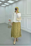 Sare Fashion Tied Collar Muslin Shirt White