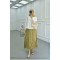 Sare Fashion Tied Collar Muslin Shirt White