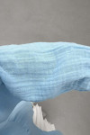 Sare Fashion Tied Collar Muslin Shirt Blue