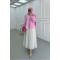 Sare Fashion Tie Collar Muslin Shirt Pink