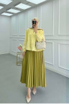 Sare Fashion Collared Muslin Shirt Yellow
