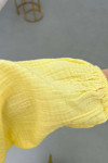 Sare Fashion Collared Muslin Shirt Yellow