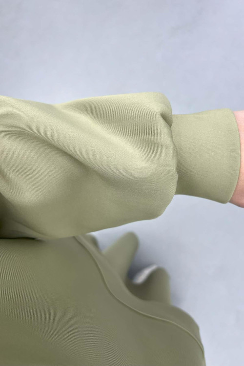 Snap Collar Skirt Suit Soft Green