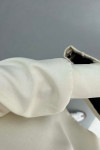 Sare Fashion Linen Suit with Snap Collar Ecru