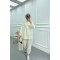 Sare Fashion Linen Suit with Snap Collar Ecru