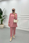 Tunic Set with Snap Collar Dusty Rose