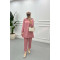 Tunic Set with Snap Collar Dusty Rose