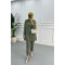 Snap Collar Tunic Set Khaki