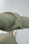 Snap Collar Tunic Set Khaki