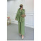 Sare Fashion Green Tied Collar Detailed Trouser Set