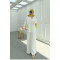 Sare Fashion Striped Suit with Collar Detail White