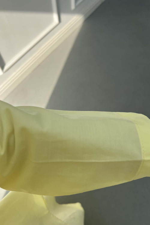 Sare Fashion Collar Detailed Skirt Suit Yellow Sare Fashion Collar Detailed Skirt Suit Yellow