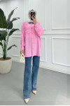 Sare Fashion Collar Detailed Shirt Pink