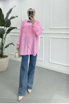 Sare Fashion Collar Detailed Shirt Pink
