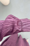 Sare Fashion Jacquard Dress with Collar Detail Purple