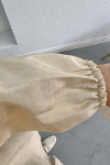 Collar Detailed Suit Beige