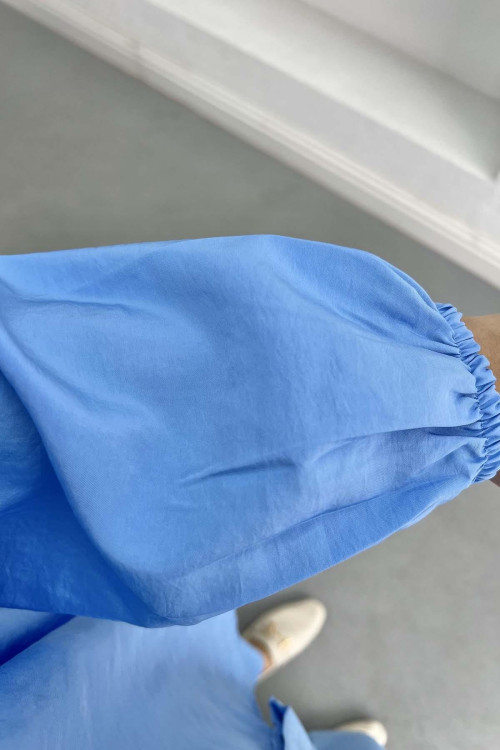 Collar Detailed Suit Blue Collar Detailed Suit Blue