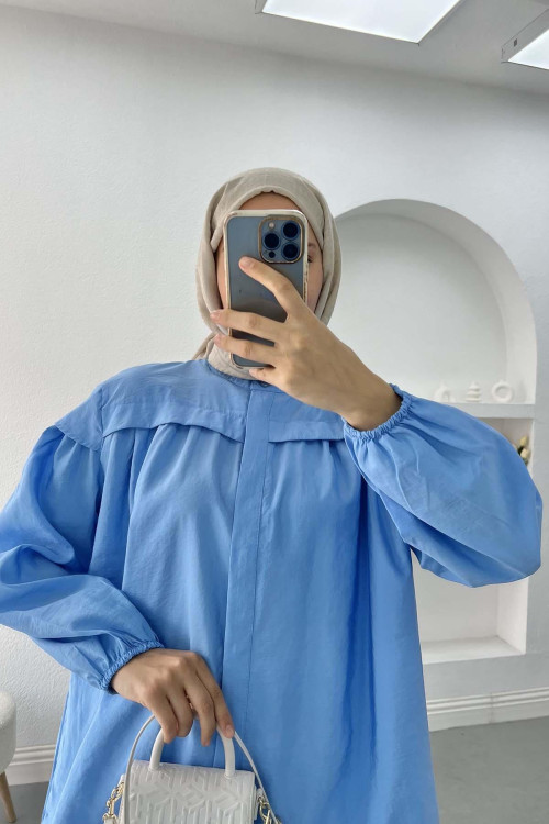 Collar Detailed Suit Blue Collar Detailed Suit Blue