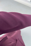 Collar Detail Suit Plum