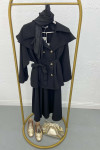 Collar Detailed Suit Black