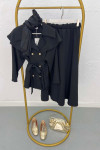 Collar Detailed Suit Black